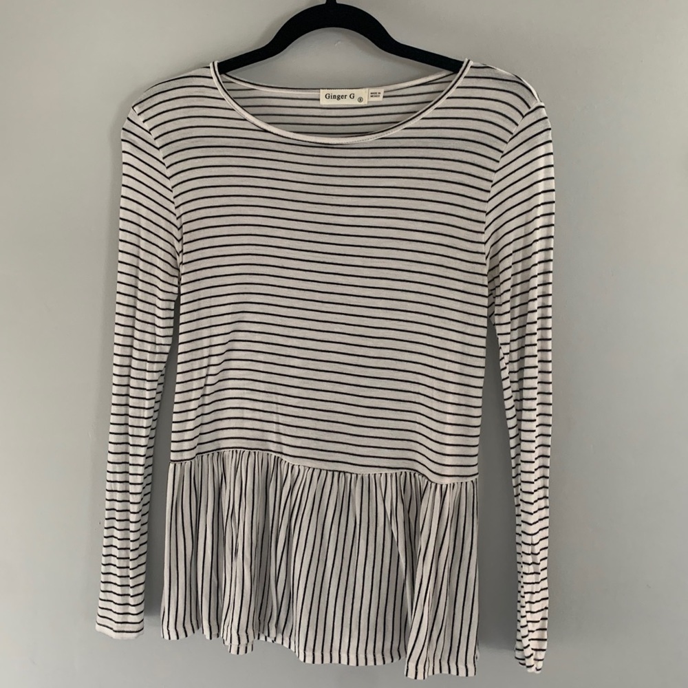 Long sleeve peplum top